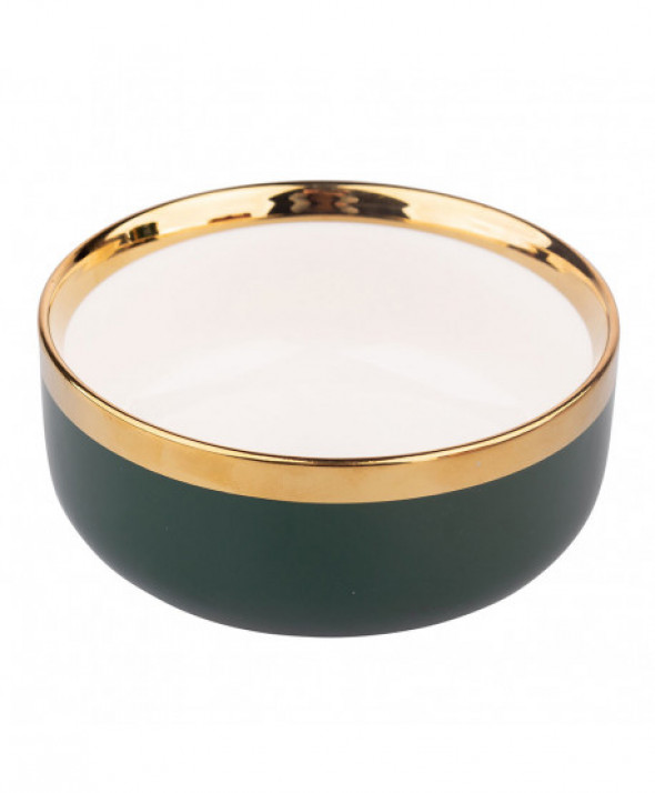 Salaterka / miseczka porcelanowa Aurora Gold Ciemna Zieleń 14 cm