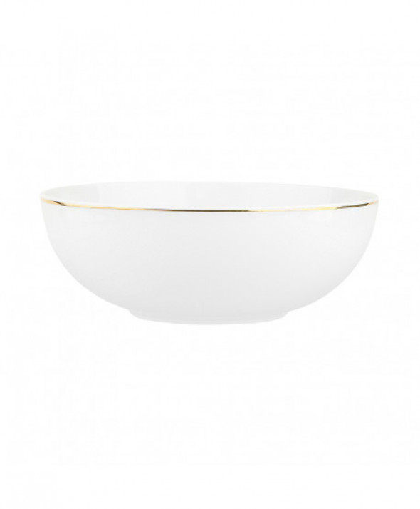 Salaterka / miska porcelana MariaPaula Moderna Gold 17 cm okrągła ze złotym zdobieniem