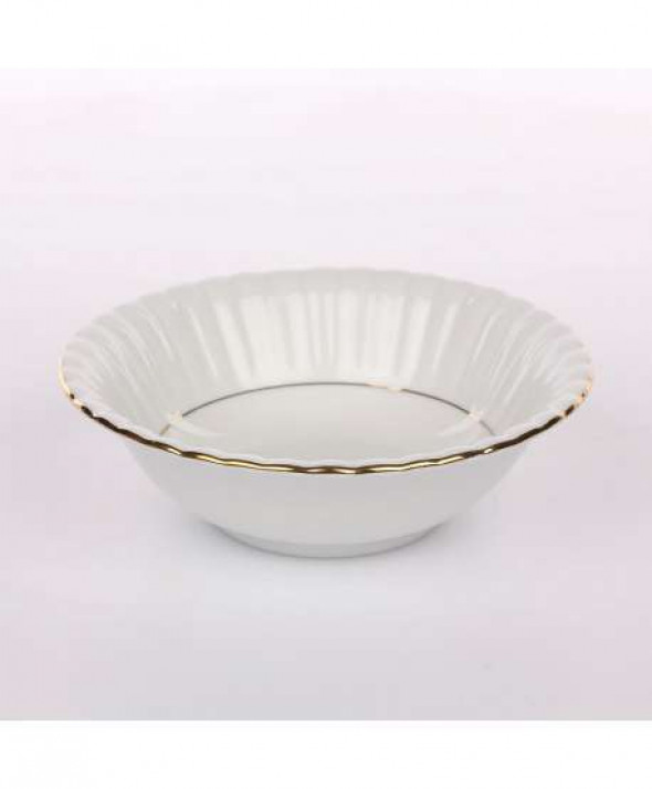 Salaterka okrągła porcelana Chodzież Iwona Złoty Pasek 13 cm