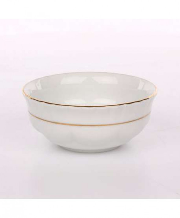 Salaterka okrągła porcelana Chodzież Iwona Złoty Pasek 8 cm