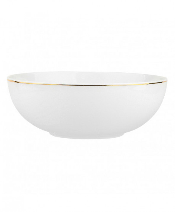 Salaterka porcelana MariaPaula Moderna Gold 25 cm okrągła ze złotym zdobieniem