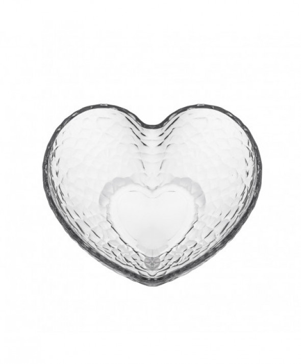 Salaterka szklana serce 11,8 cm