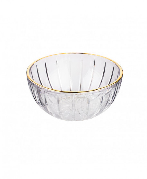 Salaterka szklana ze złotym obrzeżem Venus Gold 12,5 cm