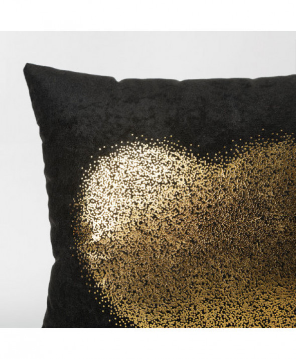SERCE poszewka dekoracyjna, 40x40cm, kolor 001 czarny ze złotym zdobieniem TF0002/POP/001/040040/1