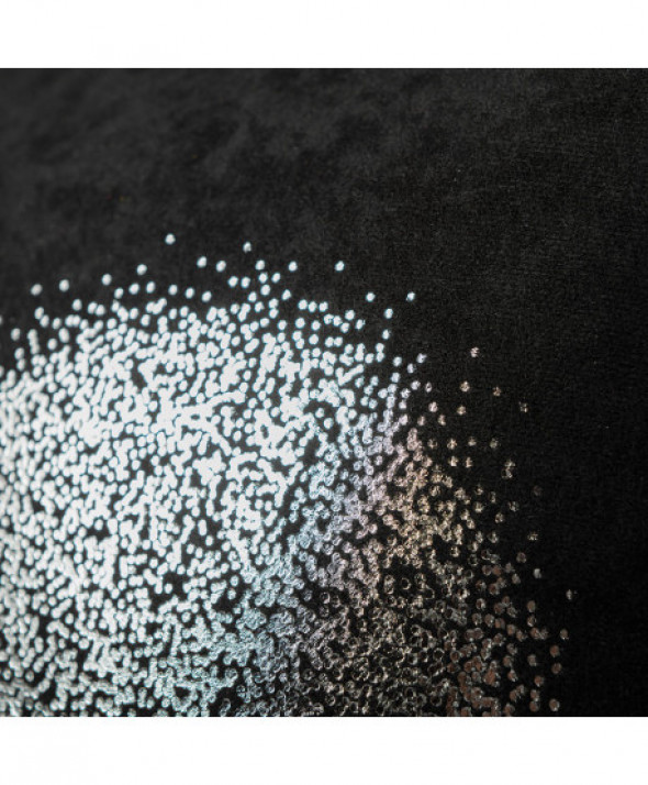 SERCE poszewka dekoracyjna, 40x40cm, kolor 002 czarny ze srebrnym zdobieniem TF0002/POP/002/040040/1