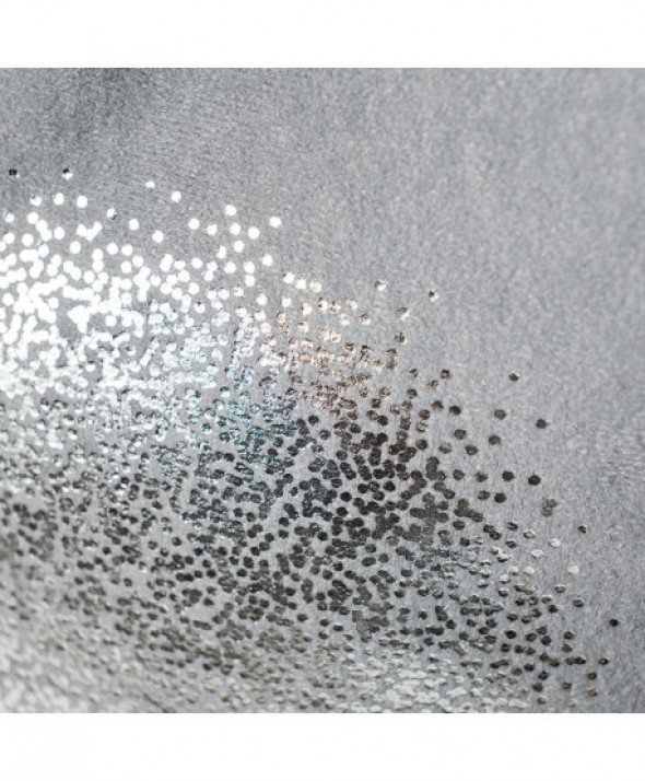 SERCE poszewka dekoracyjna, 40x40cm, kolor 004 szary ze srebrnym zdobieniem TF0002/POP/004/040040/1