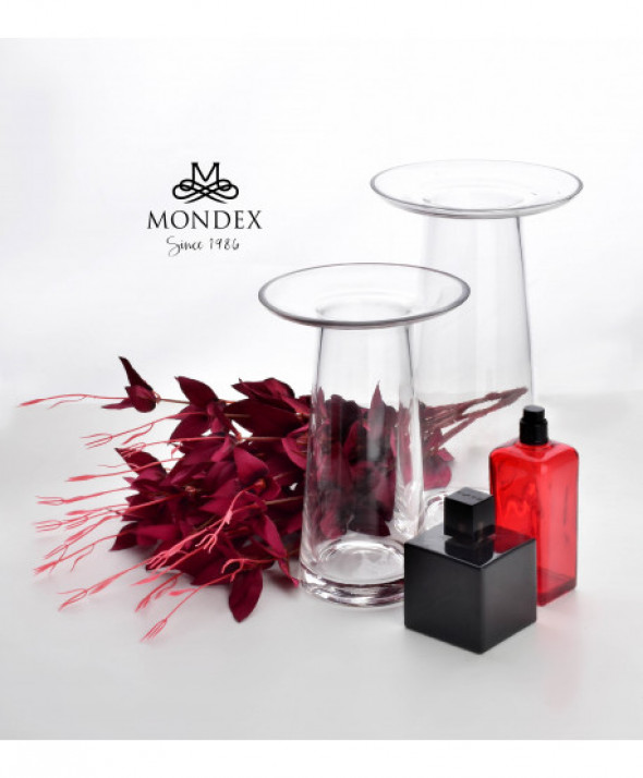 SERENITE Wazon z kołnierzem h20x13.5    przeźroczysty