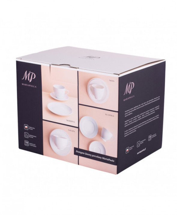 Serwis kawowy porcelanowy MariaPaula Ecru Queen  na 6 osób (18 el.)