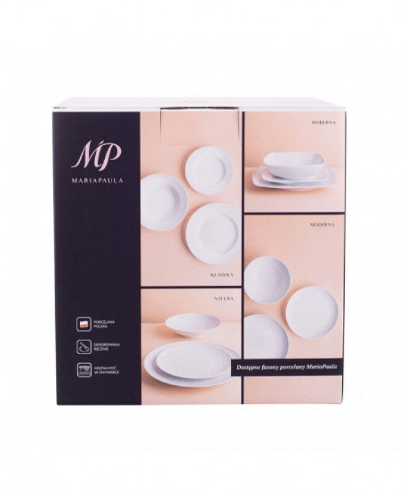 Serwis obiadowy na 6 osób porcelana MariaPaula Nova Ecru (18 elementów)