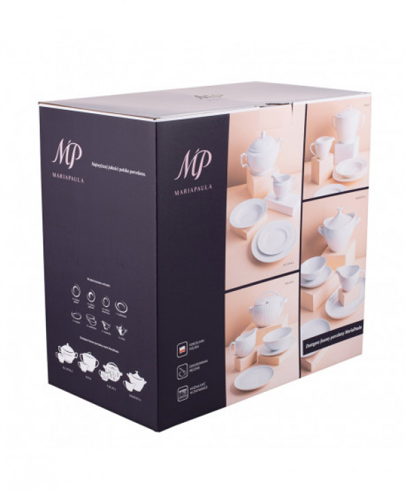 Serwis obiadowy porcelanowy MariaPaula Ecru Queen kremowy na 6 osób (24 el.)