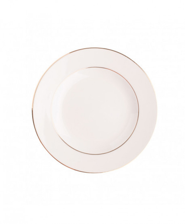 Serwis obiadowy porcelanowy MariaPaula Ecru Złota Linia kremowy na 6 osób (18 el.)