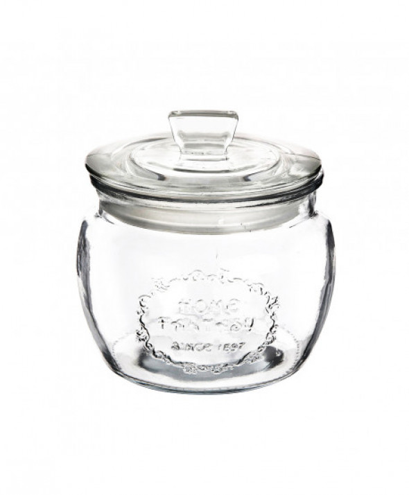 Słoik do przechowywania / pojemnik na produkty sypkie szklany beczułka 470 ml