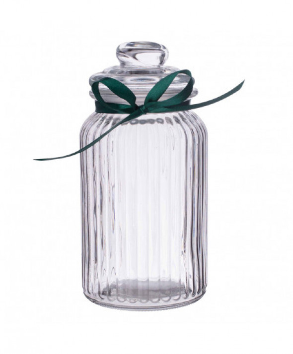 Słoik / pojemnik szklany do przechowywania żywności Altom Design z kokardką 1250 ml