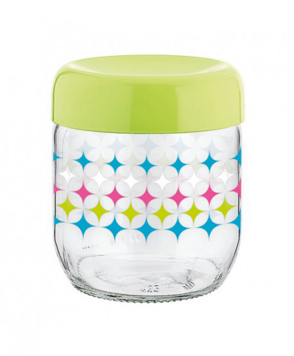 Słoik / pojemnik szklany na produkty sypkie z pokrywą 425 ml zielony