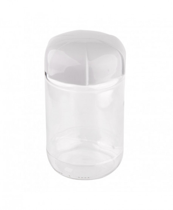 Słoik / pojemnik szklany na produkty sypkie z zakrętką  660 ml szary