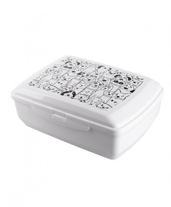 Śniadaniówka / pojemnik na kanapki dla dzieci / do szkoły BranQ Zwierzaki Biały Pies