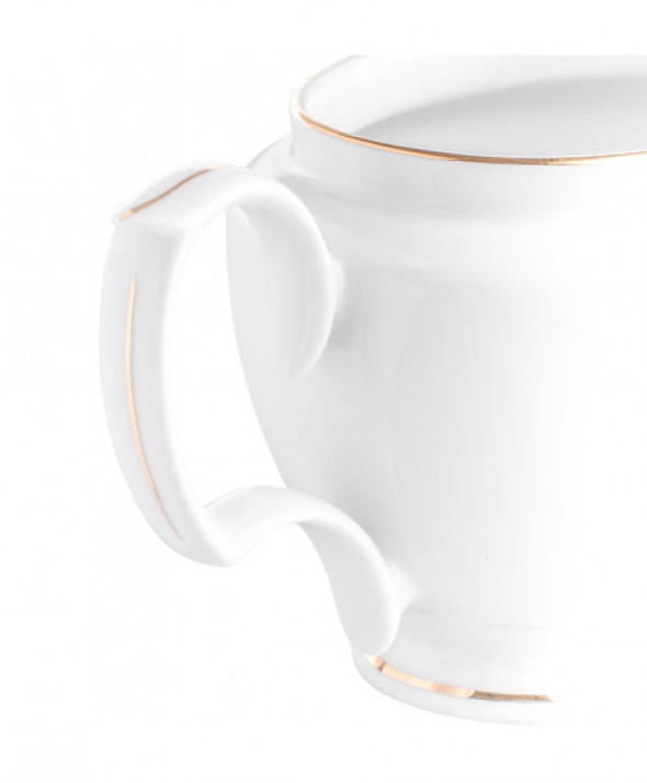 Sosjerka porcelanowa MariaPaula Złota Linia biała 400 ml