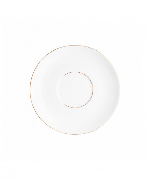 Spodek porcelanowy MariaPaula Złota Linia biały 17 cm