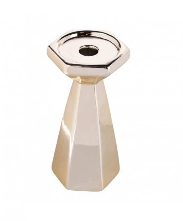 Świecznik ozdobny złoty 17,5 cm