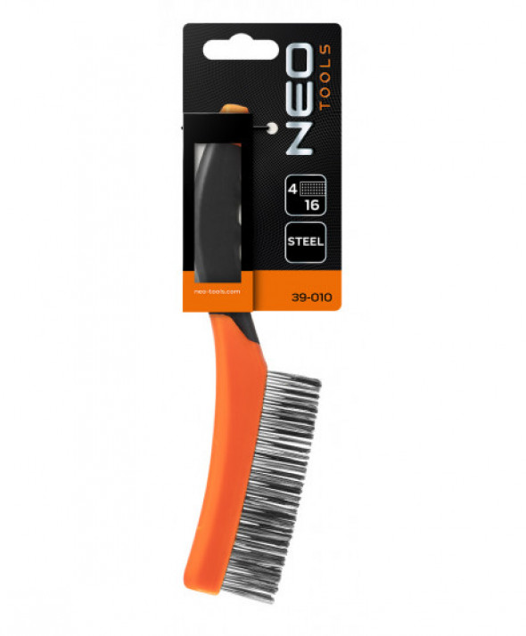 Szczotka druciana, drut stalowy, 4x16 rzędów