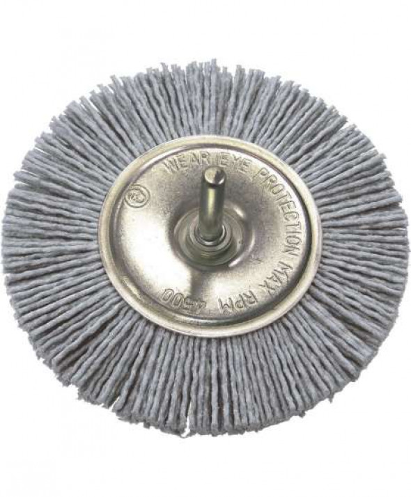 Szczotka tarczowa ścierna fi  75mm, trzpień 6mm proline