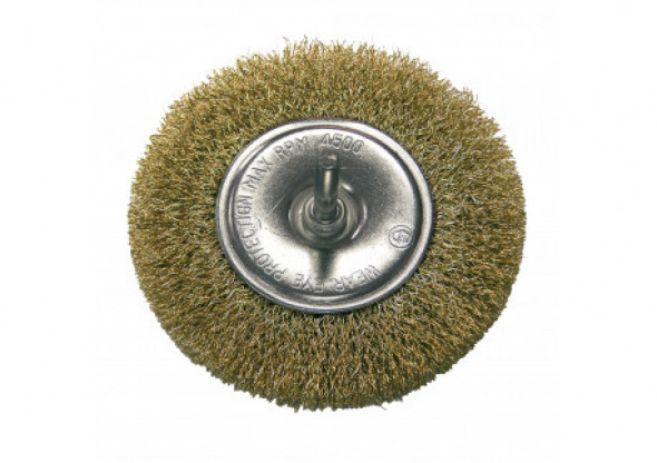 Szczotka tarczowa z dr.st.mos. fi 100mm, trzpień 6mm proline