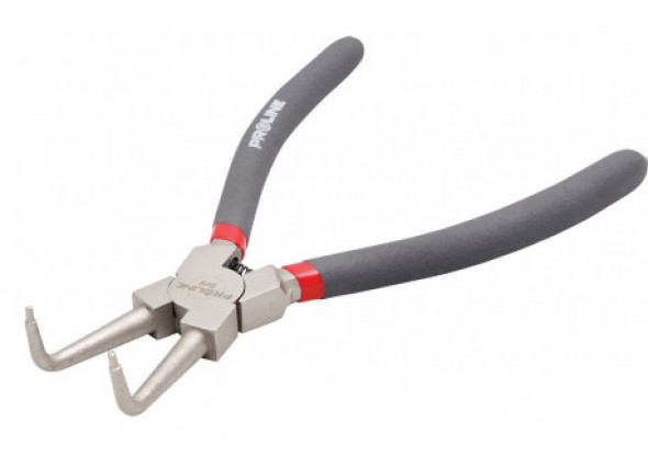 Szczypce do pierścieni osad. 200mm.wewn.wygięte. proline