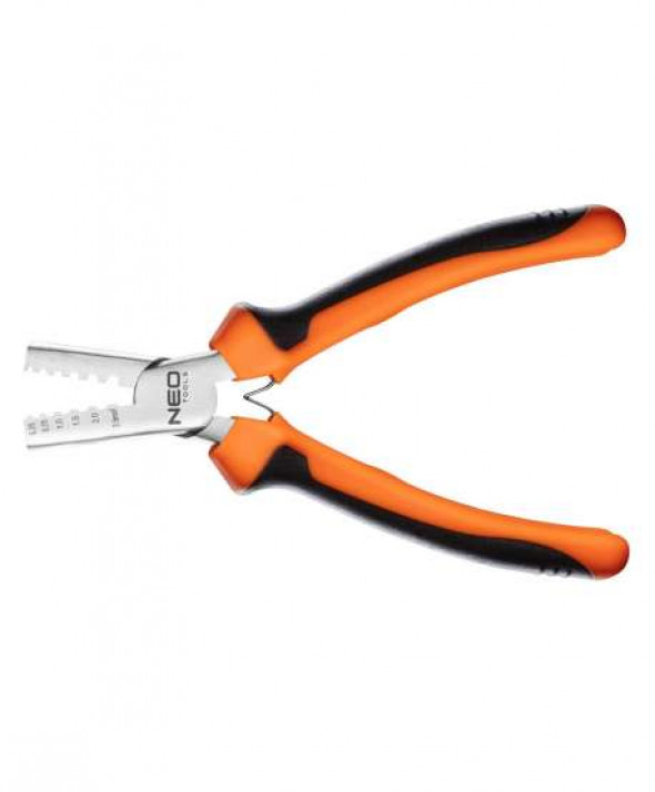 Szczypce do zaciskania końcówek 0.25-2.5 mm2 (15-9 AWG), 140 mm