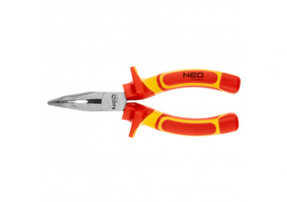 Szczypce wydłużone wygięte 160 mm 1000V , CrV, polerowane