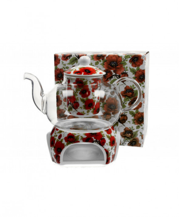 Szklany dzbanek 1000 ml z podgrzewaczem LINA