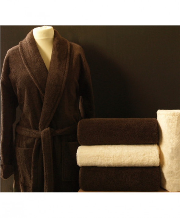 Szlafrok Silk Touch L Brąz