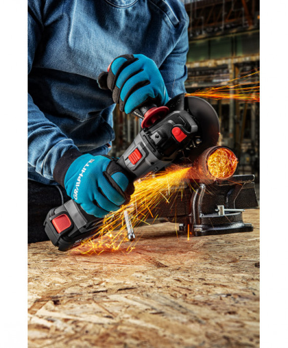 Szlifierka kątowa akumulatorowa bezszczotkowa Energy+ 18V, Li-Ion, tarcza 125mm, bez akumulatora