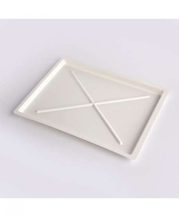 Tacka / ociekacz do suszarki do naczyń Metpol biały kwadratowy 30 cm