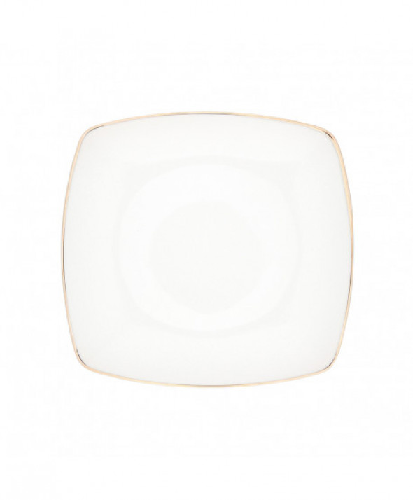 Talerz deserowy porcelana MariaPaula Moderna Gold 20,5 cm kwadratowy
