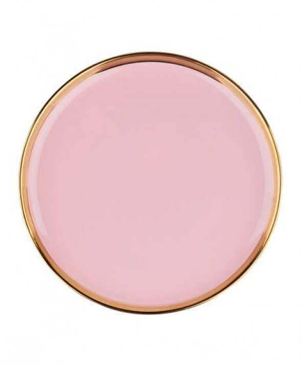 Talerz deserowy porcelanowy Aurora Gold Pudrowy Róż 20 cm