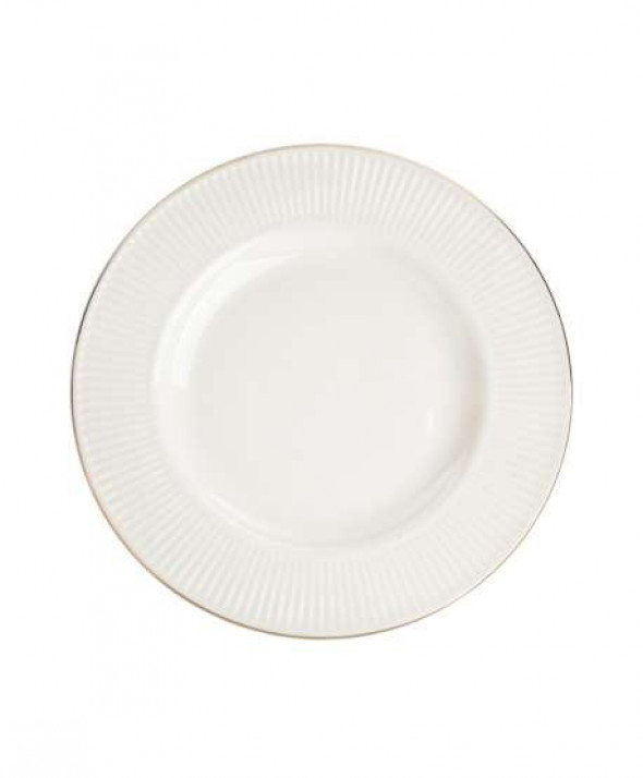 Talerz deserowy porcelanowy Urban White Złota Linia 20 cm