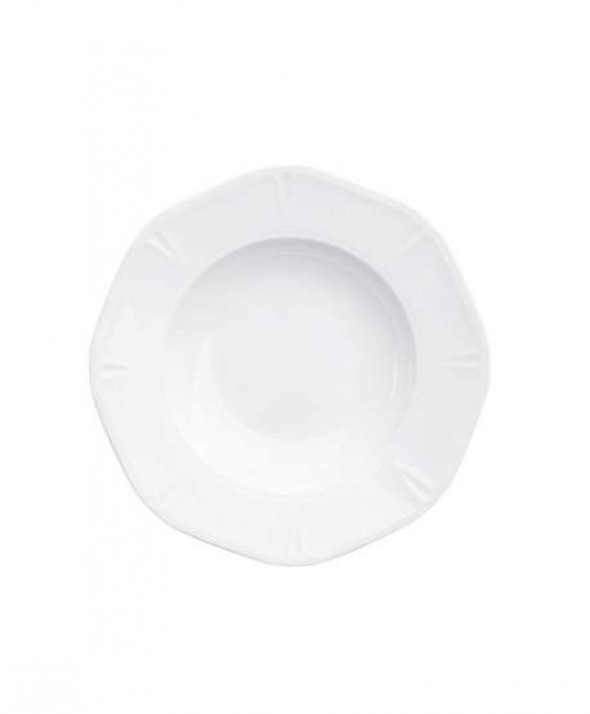 Talerz głęboki do zupy porcelana MariaPaula Geometria Biała 24 cm