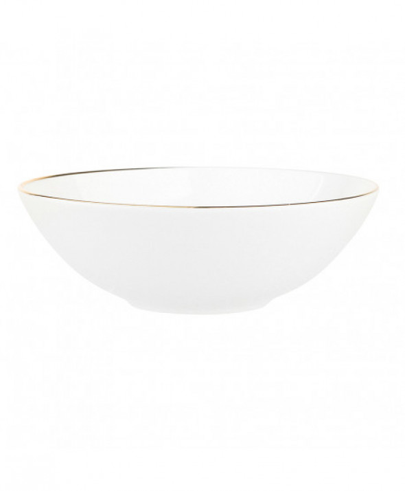 Talerz głęboki do zupy porcelana MariaPaula Moderna Gold 18 cm okrągły ze złotym zdobieniem