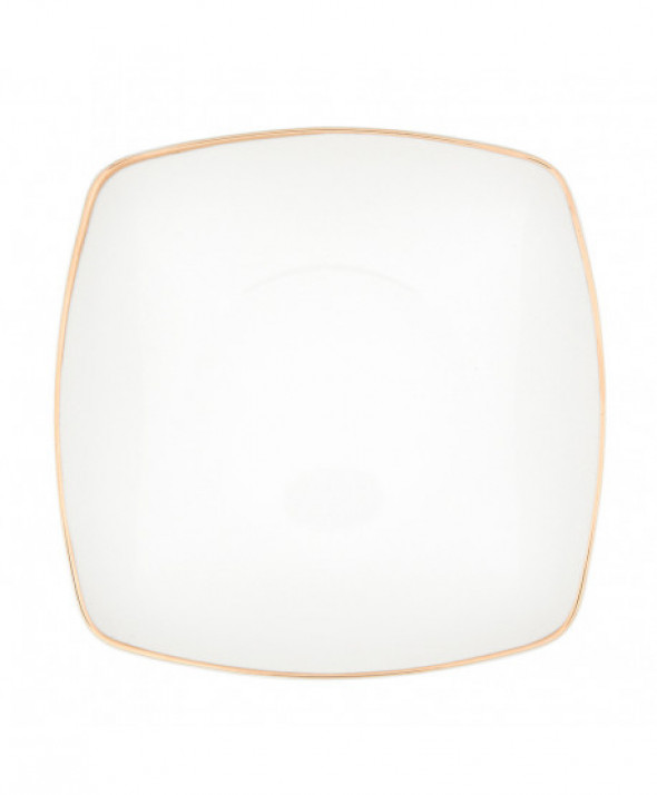 Talerz głęboki do zupy porcelana MariaPaula Moderna Gold 18,5 cm kwadratowy ze złotym zdobieniem