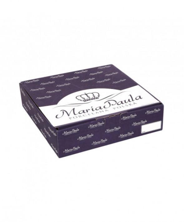 Talerz obiadowy porcelanowy MariaPaula Złota Linia biały 26 cm