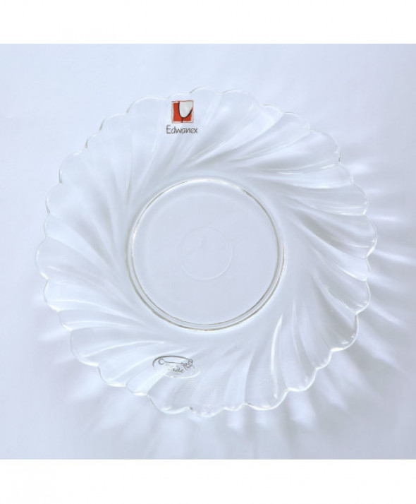 Talerz / patera na ciasto i tort szklana Edwanex Helena 22 cm