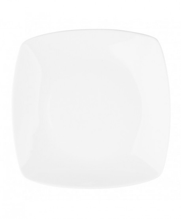 Talerz płytki / obiadowy porcelana MariaPaula Moderna Biała 25 cm kwadratowy