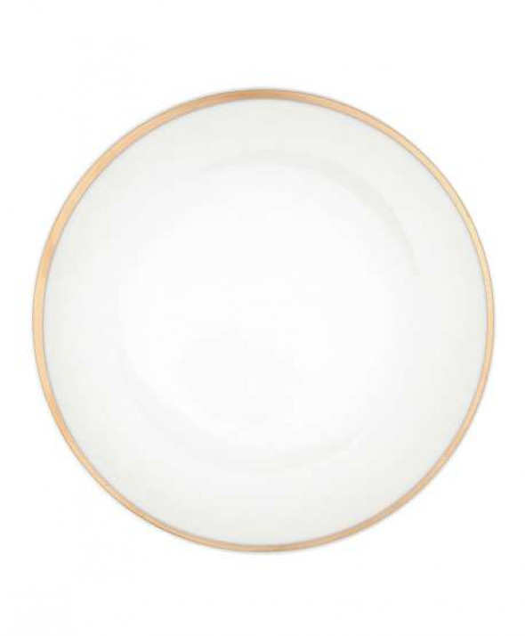 Talerz płytki obiadowy porcelana MariaPaula Moderna Gold 24 cm okrągły ze złotym zdobieniem