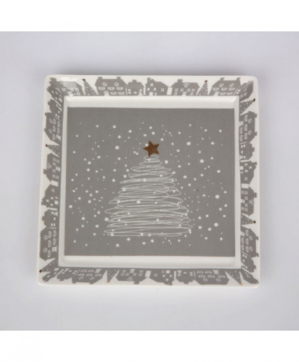 Talerz porcelanowy 17,5 cm mix 2 wzory SKANDYNAWIA