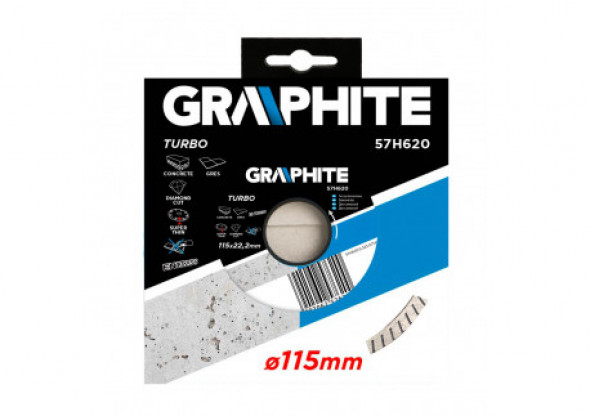 Tarcza diamentowa 115 x 22.2 mm, turbo super cienka