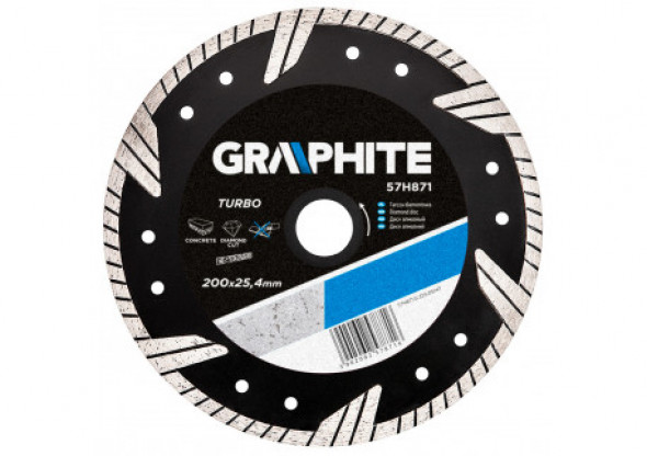 Tarcza diamentowa 200 x 25.4 mm, turbo