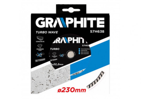 Tarcza diamentowa 230 x 22.2 mm, turbo wave