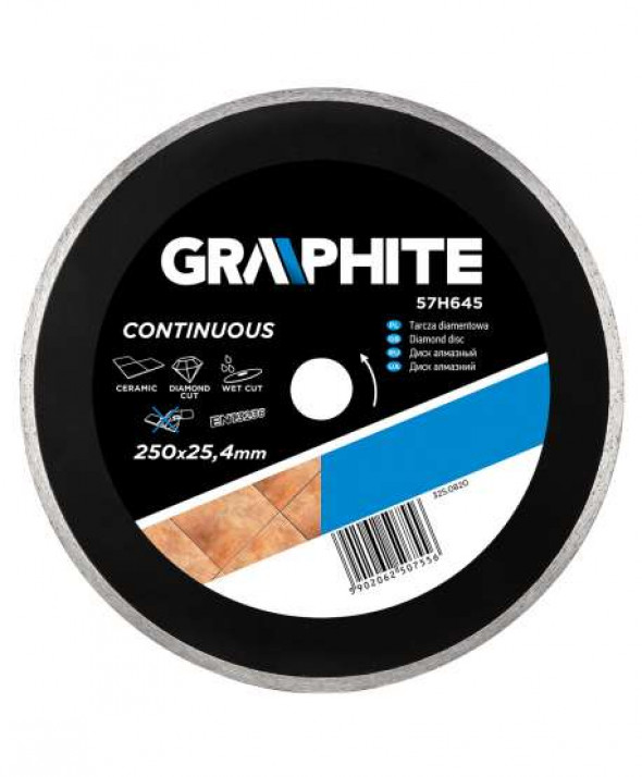 Tarcza diamentowa 250 x 25.4 mm, pełna