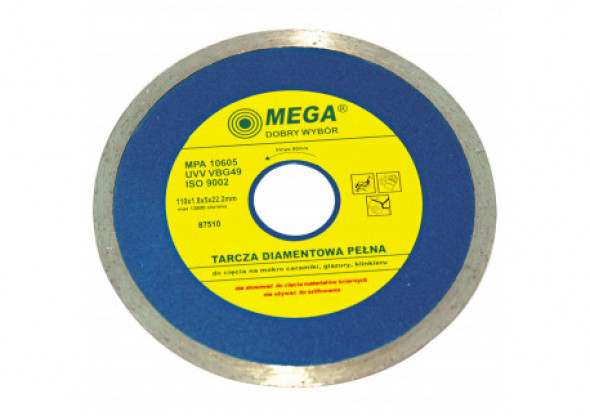 Tarcza diamentowa pełna (mat.bud) 180*2.2*5.0*22.2