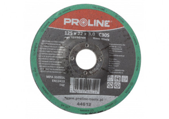 Tarcza do cięcia kamienia wyp. t42, 125x3.0x22c30s proline